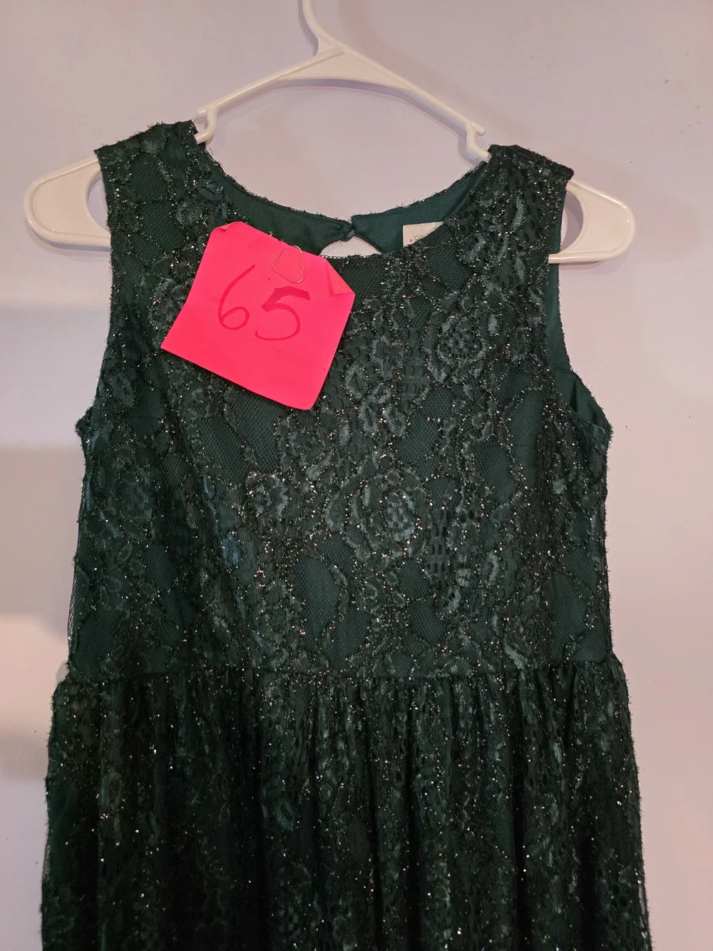 The Children's Place Green Lace Dress NWOT Size 16 PARTY